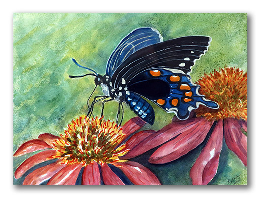 Kathleen Horst watercolor, "A Taste of Spring"