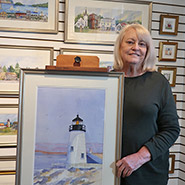 Kathleen Horst in her gallery
